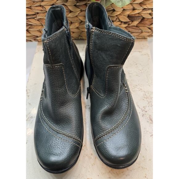 Earth Origins Dayton 10M Green Boots Suede Leather Zip Buckle Detail Preowned - Picture 2 of 15